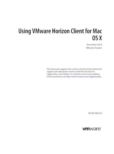 download vmware horizon client for mac yosemite